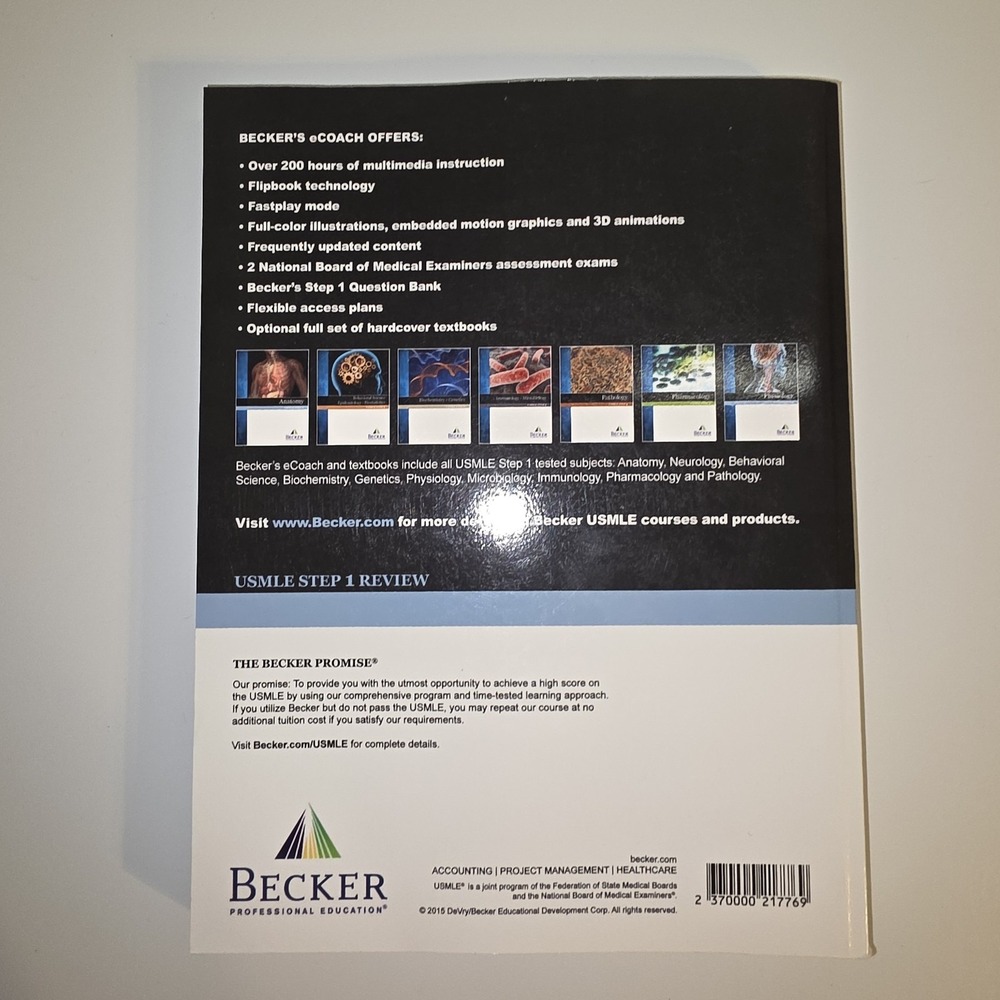 Physiology USMLE Step 1 Study Guide Becker Professional Education Medical Softco - Picture 2 of 4
